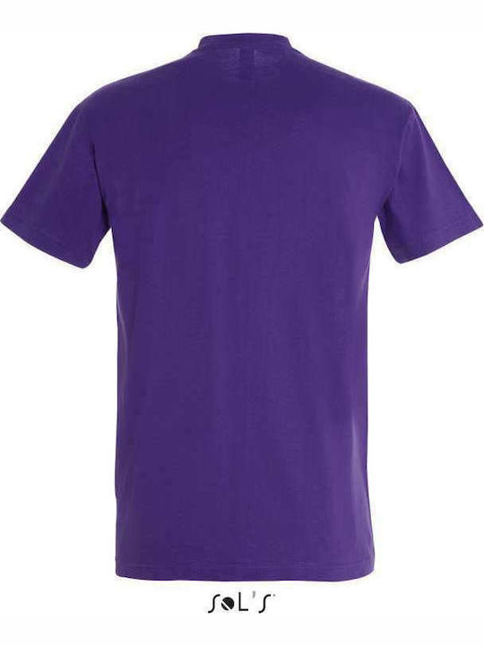 Sol's Imperial Ανδρικό Διαφημιστικό T-shirt Κοντομάνικο Dark Purple