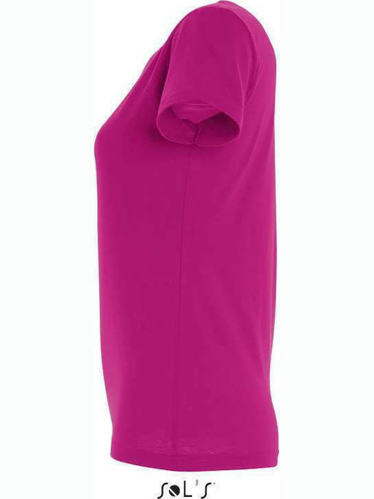 Sol's Imperial Women's Short Sleeve Promotional T-Shirt Fuchsia