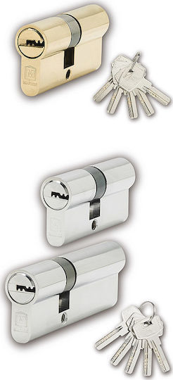 Martin Lock Cylinder Security 60mm (27-33) with 5 Keys Gold