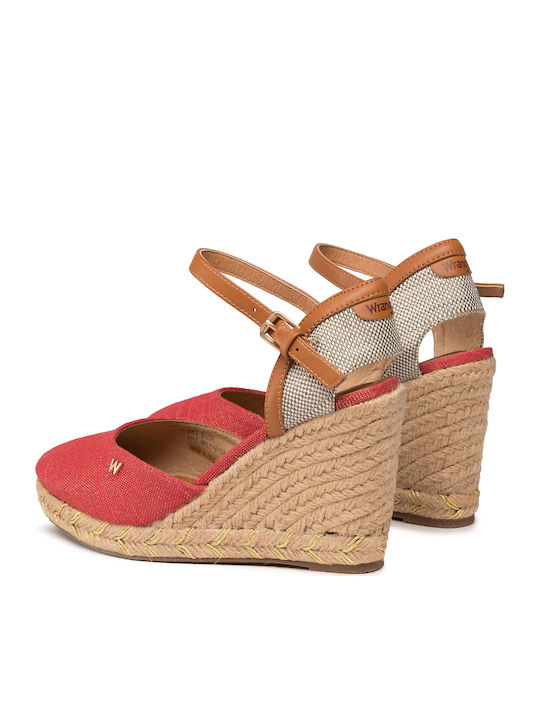 Damenplattformen im Espadrilles-Stil Rot