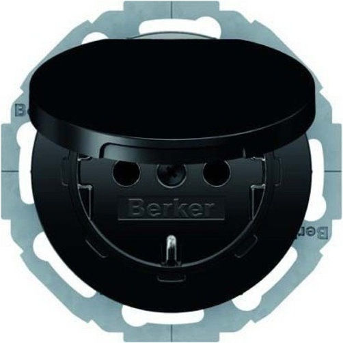 Hager Serie R.classic Power Socket Black 1pcs