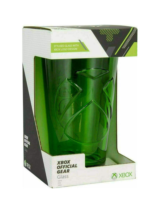 Paladone Xbox Shaped Ποτήρι Νερού από Γυαλί σε Πράσινο Χρώμα 400ml