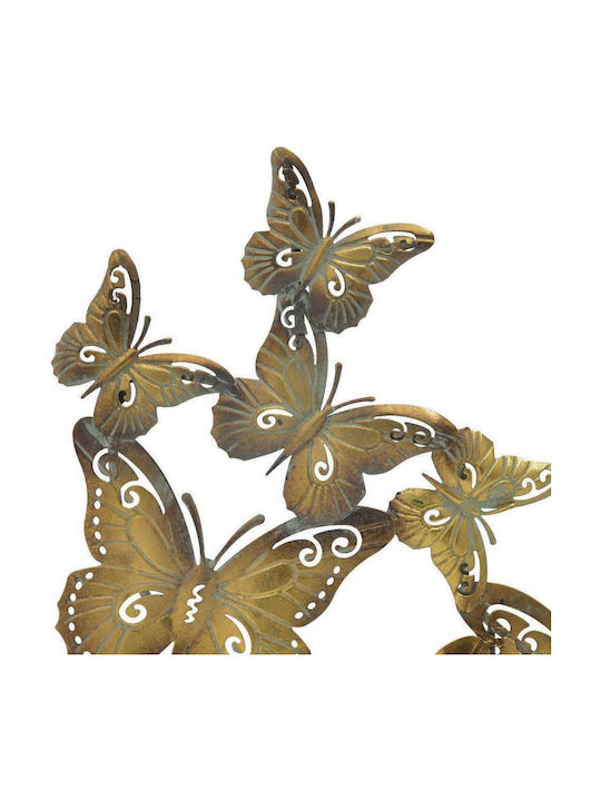 Inart Wanddekoration Gold aus Metall 65x2x72cm