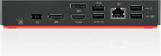 Lenovo ThinkPad Gen 2 USB-C Docking Station με HDMI/DisplayPort 4K PD Ethernet και συνδεση 3 Οθονών Μαύρο