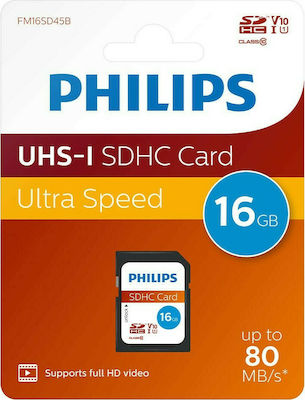 Philips FM16SD45B SDHC 16GB Class 10 U1 UHS-I