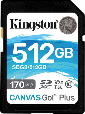 Kingston Canvas Go Plus SDXC 256GB Clasa 10 U3 V30 A2 UHS-I