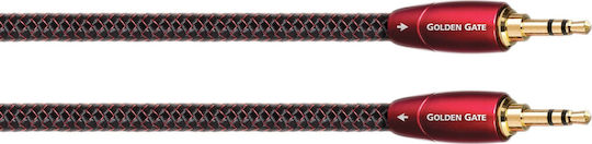 Audioquest Audio Cable 3.5mm Male - 3.5mm Male Black 1m with Gold Plated Terminals Golden Gate