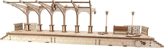 Ugears Παιχνίδι Κατασκευών Ξύλινo Rail Crossing για Παιδιά 8+ Ετών