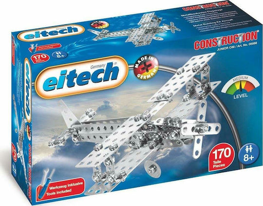 Eitech Παιχνίδι Κατασκευών Μεταλλικό Biplane Prop Plane C88 για Παιδιά 8+ Ετών