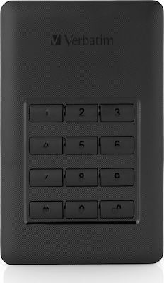 Verbatim Store 'n' Go Secure with Keypad Access USB 3.1 Εξωτερικός HDD 2TB 2.5" Μαύρο