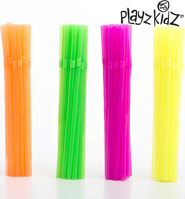 Playzkidz Plastic Construction Toy Drinking Straws Game 194pcs Kid 3++ years