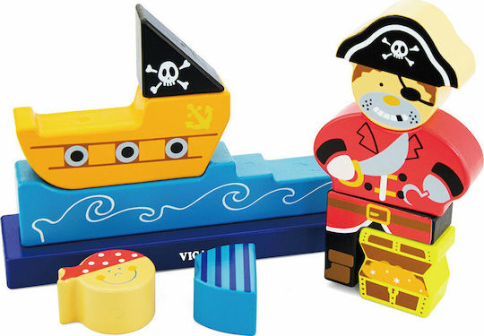 Viga Toys Magnetic Construction and Building Toys 3D Pirate for Children Aged 2 and Up