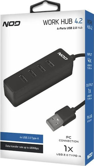 NOD Work Hub 4.2 Hub 4 USB 2.0 Ports With USB-A Connection