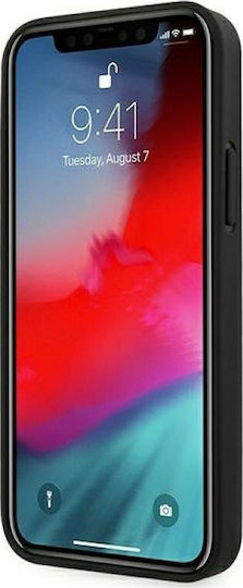 U.S. Polo Assn. Embroidery Collection Задна корица Изкуствена кожа Черен (iPhone 12 Pro Max)