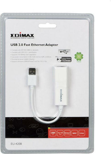 Edimax EU-4208 USB Network Adapter for Wired Connection Ethernet