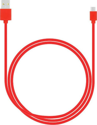 Lamtech Regulat USB 2.0 spre micro USB Cablu Roșu 1m (LAM445165) 1buc