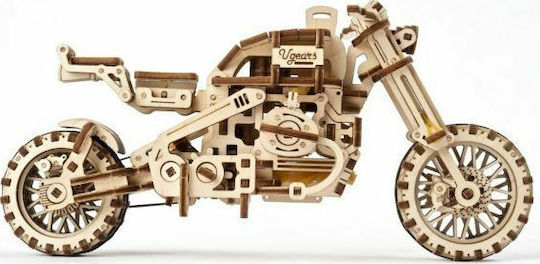 Ugears Jucărie de Construcție din Lemn Scrambler UGR-10 with Sidecar