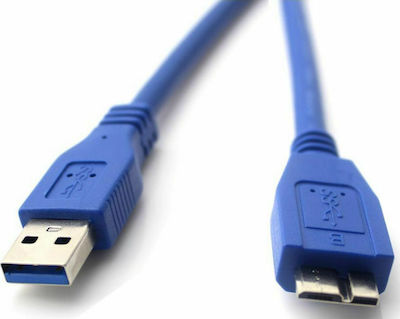 Regulat USB 3.0 spre micro USB Cablu Albastru 1.5m 1buc
