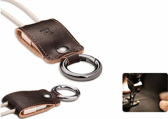 Hoco Keychain USB 2.0 to micro USB Cable Καφέ 0.15m (UPL19M)