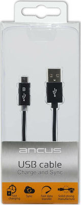 Ancus LED / Regulär USB 2.0 auf Micro-USB-Kabel Schwarz 1m (19480) 1Stück