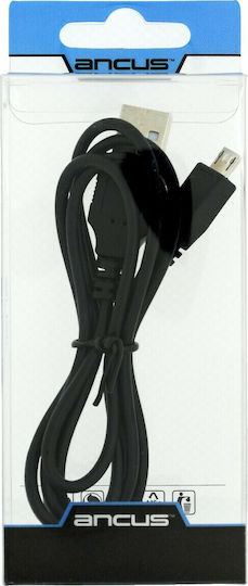 FlameFox Regular USB 2.0 to micro USB Long Cable Μαύρο 0.5m (29041)