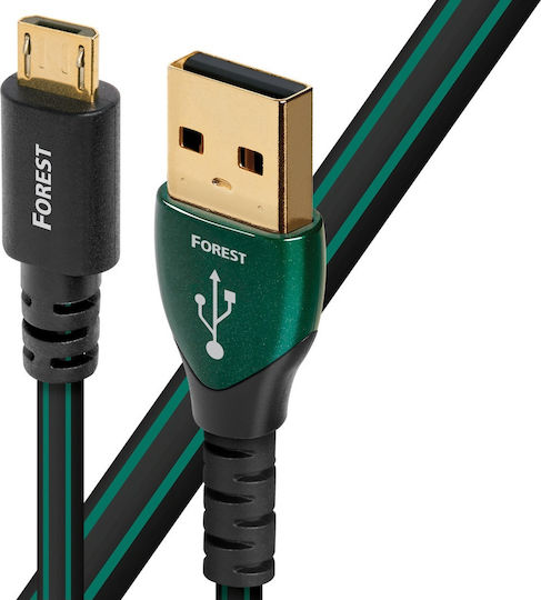 Audioquest Regular USB 2.0 to micro USB Cable Πράσινο 0.75m (Forest)
