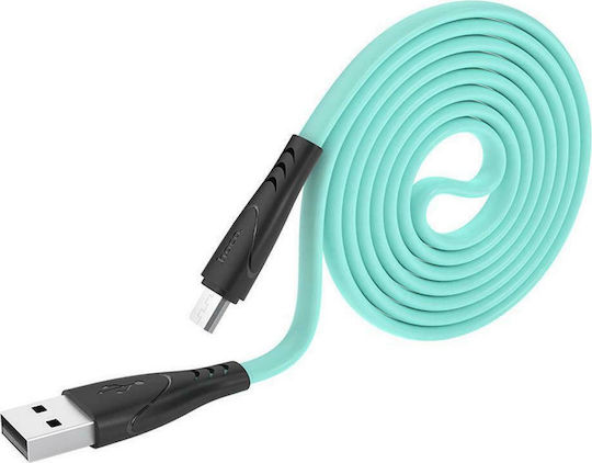 Hoco Regular USB 2.0 to micro USB Cable Πράσινο 1m (X42)