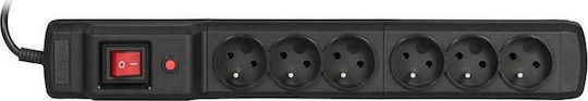 Active Jet ACJ COMBO 6Gn Power Strip with Surge Protection 6 Positions with USB-A, Switch and Cable 10m