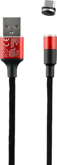 NSP NSC02 Geflochten USB 2.0 auf Micro-USB-Kabel Rot 1.2m 1Stück
