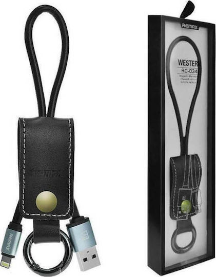 Remax Keychain USB 2.0 to micro USB Cable Μαύρο 0.34m (Western)