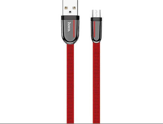 Hoco U74 Grand Braided USB 2.0 spre micro USB Cablu Roșu 1.2m (HC-U74MRD) 1buc