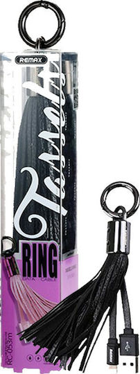 Remax Keychain USB 2.0 to micro USB Cable Μαύρο 0.08m (RC-053m)