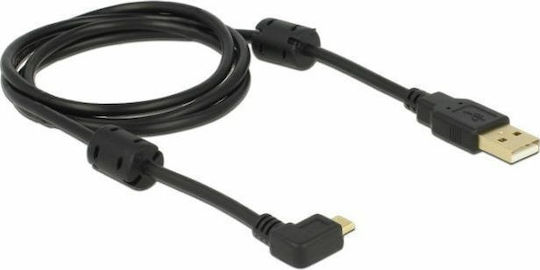 DeLock Unghi (90°) USB 2.0 spre micro USB Cablu Negru 1m (83250) 1buc