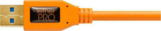 Tether Tools Unghi (90°) USB 3.0 spre micro USB Cablu Portocaliu 4.6m (TET-CU61RT15-ORG) 1buc