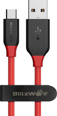 BlitzWolf Împletit USB 2.0 spre micro USB Cablu Roșu 1m (BW-MC4) 1buc