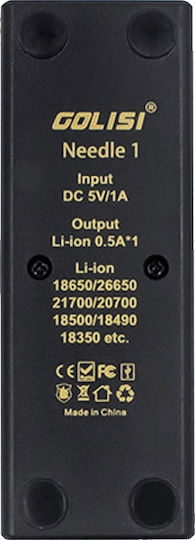 Golisi Needle 2 USB Φορτιστής 2 Μπαταριών Li-ion Μεγέθους 18650