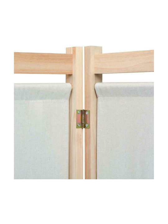 vidaXL Wooden Room Divider with 3 Panels 120x170cm