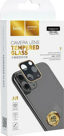 Hoco 3D Metal Frame Film Camera Protection Metal Frame Gold for the iPhone 11