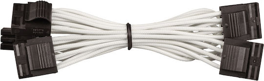 Corsair Premium Individually Sleeved Peripheral Cable, Type 4 (Generation 3) Peripheral - Peripheral Cable 0.75m White (CP-8920196)