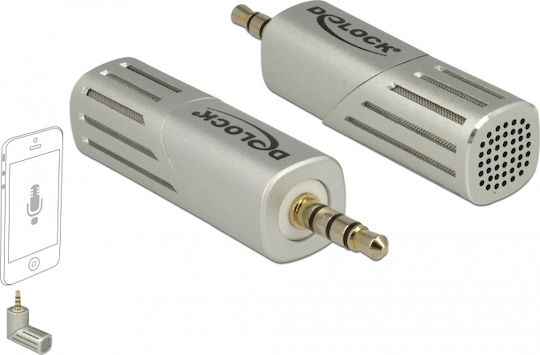 DeLock Condenser Uni Directional Microphone Кондензатор (Малка диафрагма) Микрофон Щипка за Вокали в Сребрист Цвят