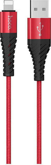Hoco Braided USB to Lightning Cable Κόκκινο 1m (X38)