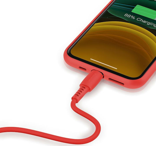Baseus Colorful Regular USB to Lightning Cable Κόκκινο 1.2m (CALDC-09)