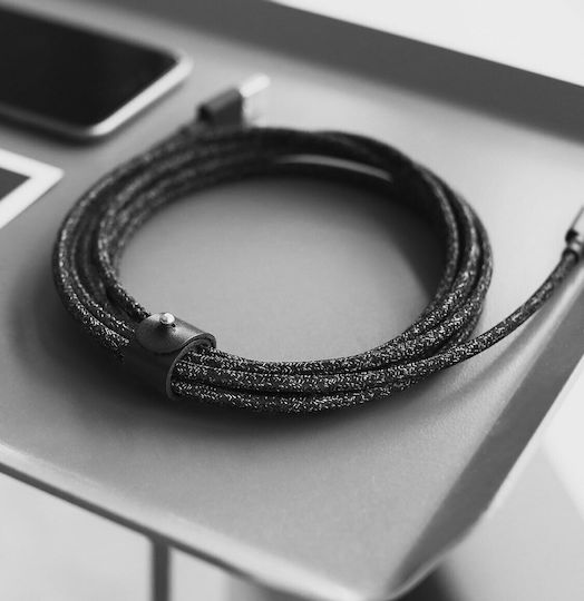 Native Union Braided USB-A to Lightning Cable Μαύρο 3m Cosmos (BELT-KV-L-CS-BLK-3)