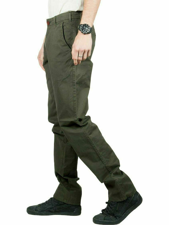 Gnious 16-300131 Ανδρικό Παντελόνι Chino Ελαστικό σε Slim Εφαρμογή Πράσινο