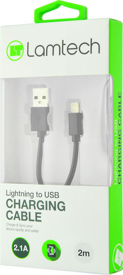 Lamtech Regular USB to Lightning Cable Μαύρο 2m (LAM444526)