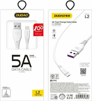 Dudao L2L USB-A zu Lightning Kabel Weiß 1m