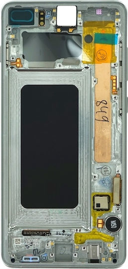 Samsung O ecran cu Mecanism Tactil și Cadru pentru Galaxy S10+ (Alb)