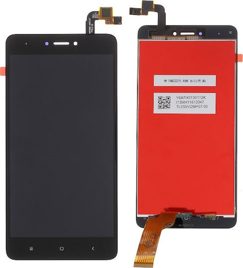 Екран със Сензорен Механизъм за Redmi Note 4x (Черен)