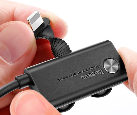 Baseus Suction Cup USB-A to Lightning Cable Black 1m (CALXP-A01)