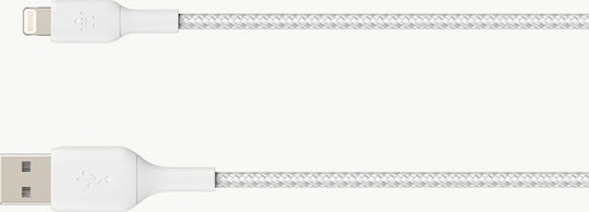 Belkin Braided USB-A to Lightning Cable White 0.15m (CAA002bt0MWH)